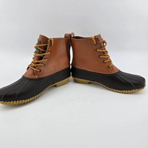 G.H. Bass Catskill Duck Boots Mens Leather Rubber Brown 11 D main image 4